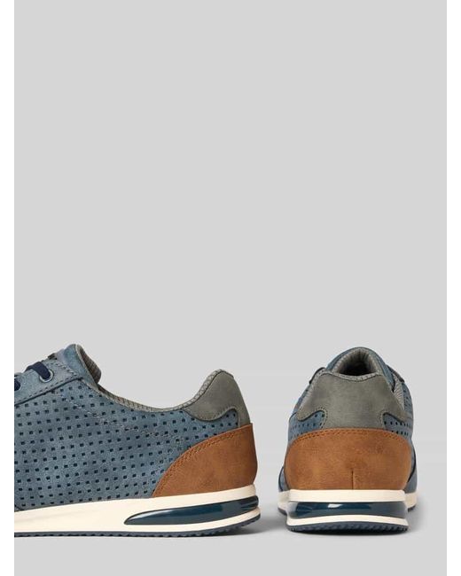 Bugatti Sneaker Mit Label-Print Modell 'Trevor' in Blue für Herren