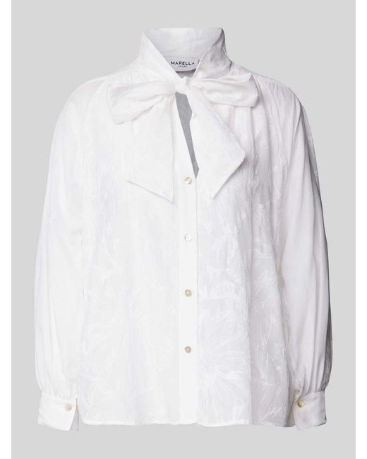 Marella Overhemdblouse Met Knoopsluiting in het White
