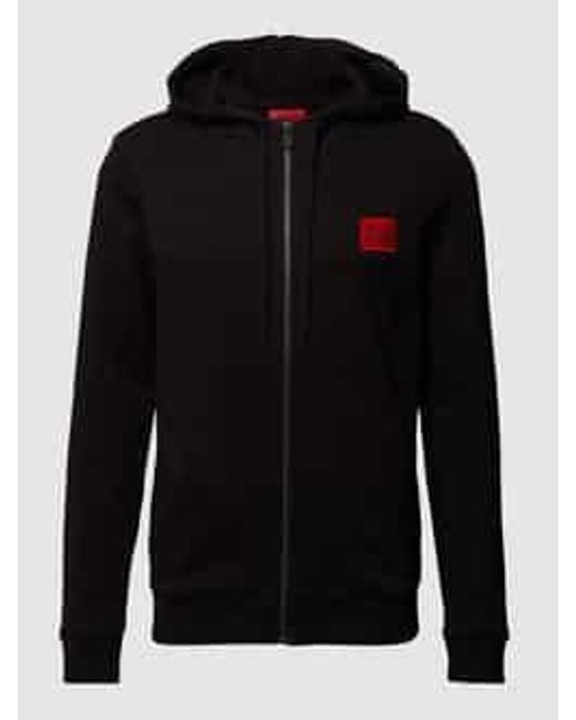 HUGO Sweatjack Met Capuchon, Model 'Daple212' in het Black voor heren
