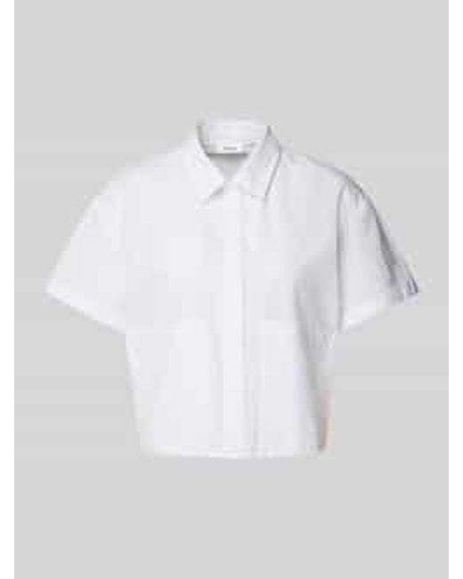 S.oliver Relaxed Fit Overhemdblouse Van Puur Katoen in het White