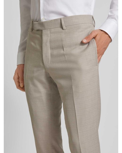 Strellson Slim Fit Pantalon Met Persplooien in het Natural voor heren