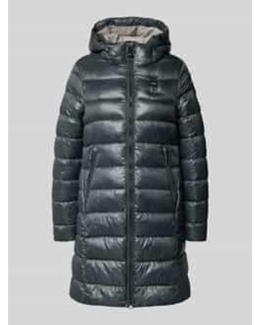 Blauer Usa Gewatteerde Lange Jas Met Sorona-Vulling, Model 'Adelaide' in het Gray