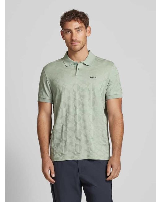 Boss Regular Fit Poloshirt mit Label-Detail Modell 'Pirax' in Green für Herren