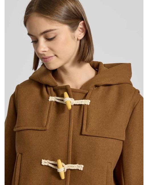 Marc O' Polo Brown Regular Fit Dufflecoat aus Woll-Mix
