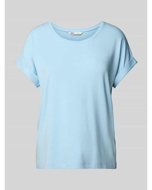 ONLY Blue Comfort Fit T-Shirt aus Viskose-Mix Modell 'MOSTER'