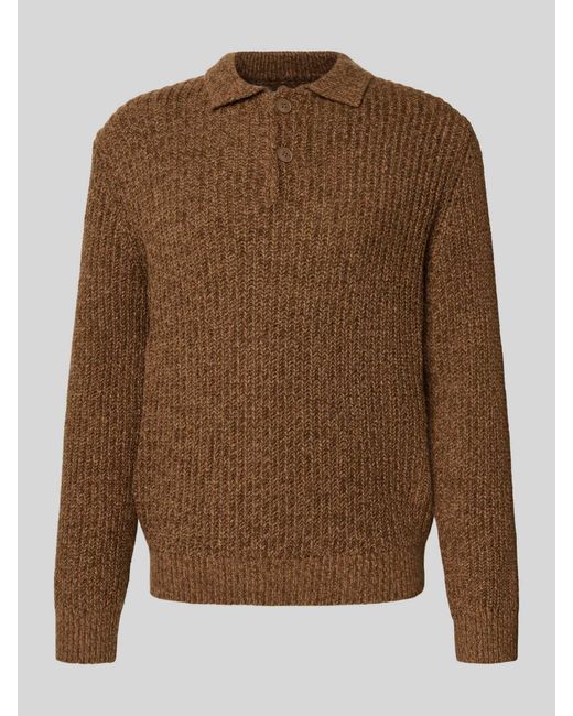 JAKE*S STUDIO MEN Gebreide Pullover Met Kentkraag in het Brown voor heren