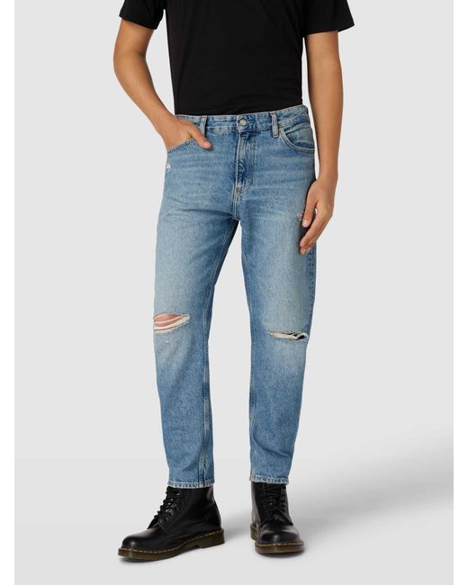 Calvin Klein Dad Fit Jeans mit Label-Details Modell 'DAD' in Blue für Herren
