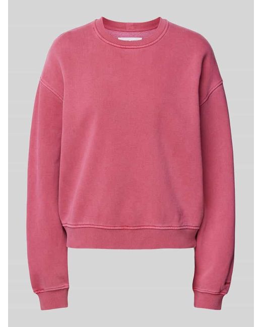 Samsøe & Samsøe Pink Oversized Sweatshirt Mit Gerippten Abschlüssen Modell 'Sava'