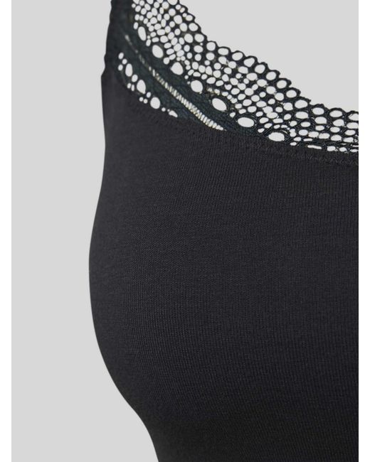 SKINY Slim Fit Top Met Bandjes En Kant in het Black