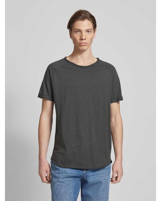 Redefined Rebel T-Shirt mit Rundhalsausschnitt Modell 'KAS' in Gray für Herren