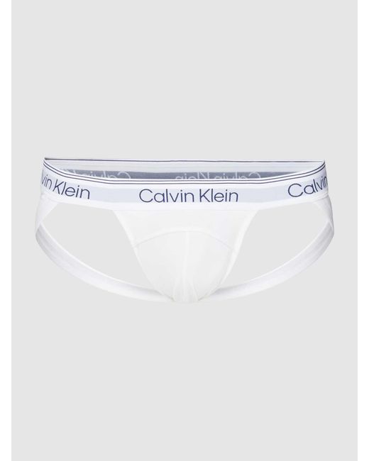 Calvin Klein Jockstrap mit elastischem Logo-Bund in White für Herren