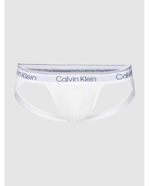 Calvin Klein Suspensoir Met Elastische Band Met Logo in het White voor heren