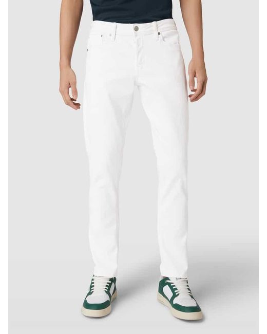 Jack & Jones Slim Fit Jeans im 5-Pocket-Design Modell 'GLENN' in White für Herren