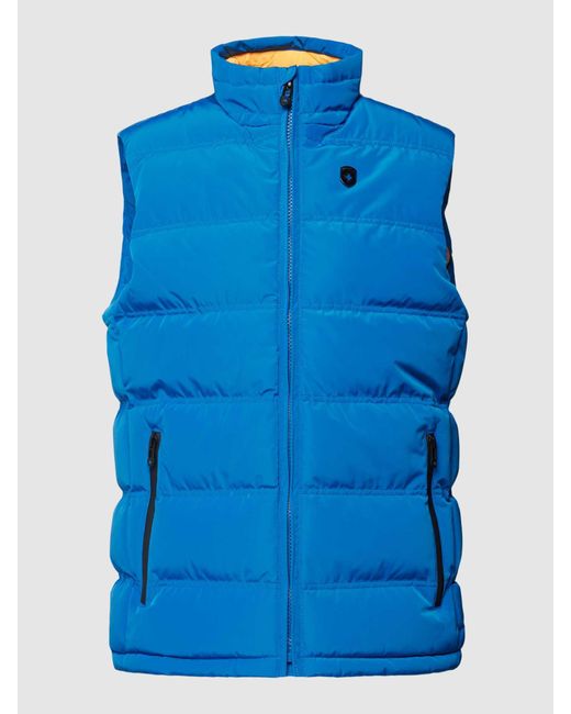 Wellensteyn Regular Fit Bodywarmer Met Labelapplicatie in het Blue voor heren