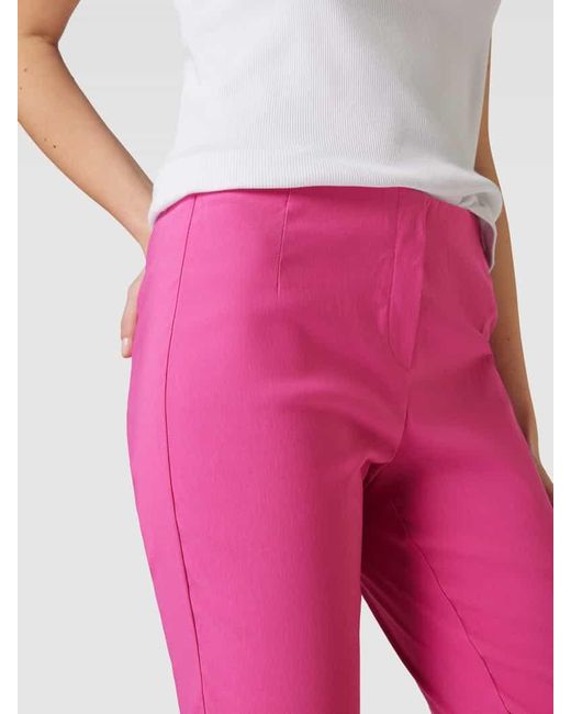 SteHmann Pink Stoffhose mit elastischem Bund