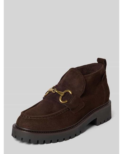 Marc O' Polo Brown Loafer aus echtem Veloursleder Modell 'PHIA 17B'