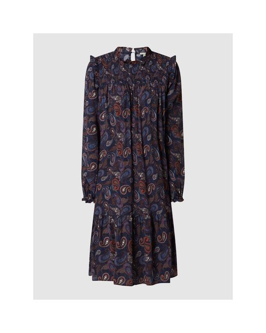 Edc By Esprit Blue Kleid mit Paisley-Muster