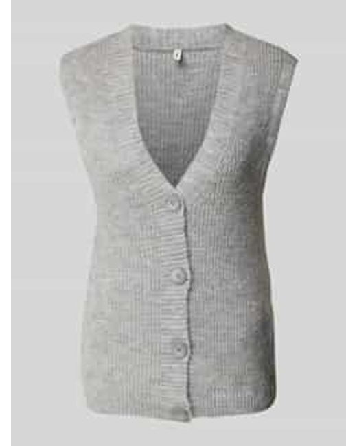 ONLY Regular Fit Strikblouse Met Knoopsluiting in het Gray