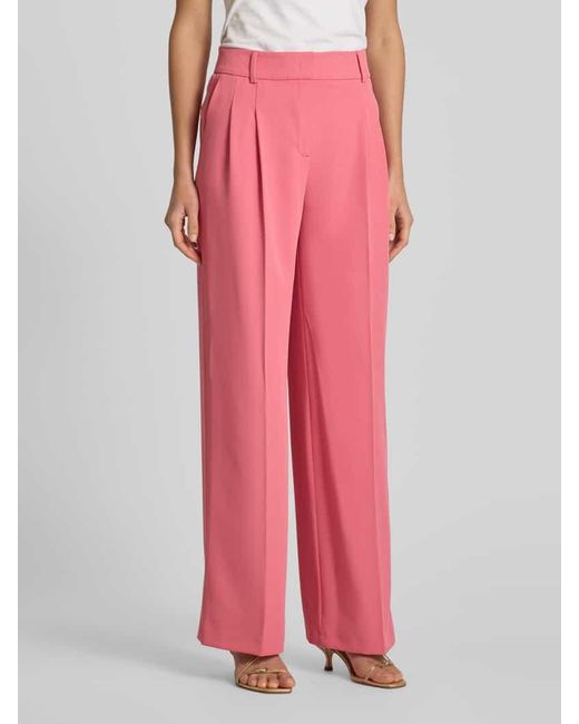 christian berg Pink Flared Anzughose mit Bundfalten