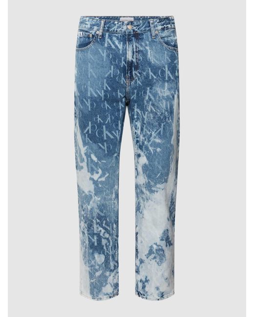 Calvin Klein Jeans Met All-over Motief in het Blue voor heren