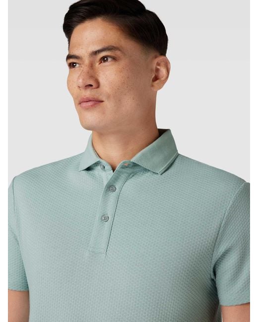 Strellson Poloshirt mit Strukturmuster Modell 'Fisher' in Green für Herren
