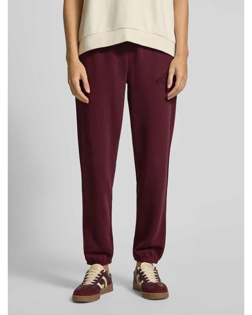 Gant Purple Slim Fit Sweatpants mit Logo-Patch Modell 'Tonal'