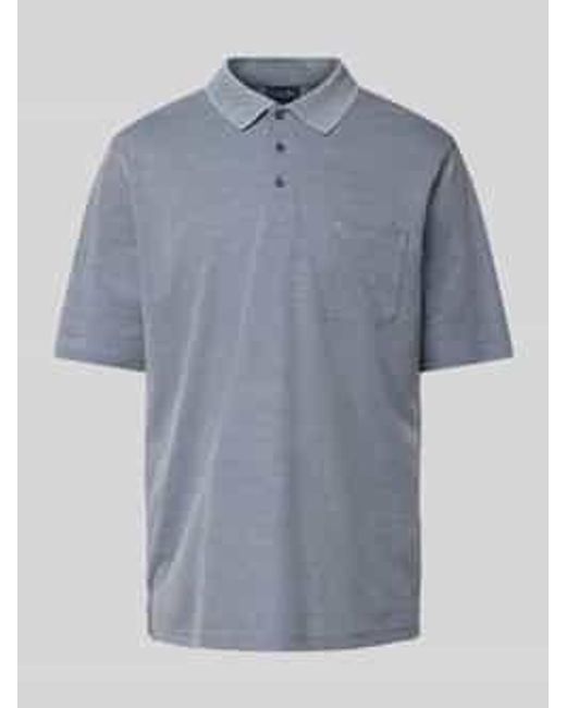 Christian Berg Men Regular Fit Poloshirt Met Borstzak in het Blue voor heren