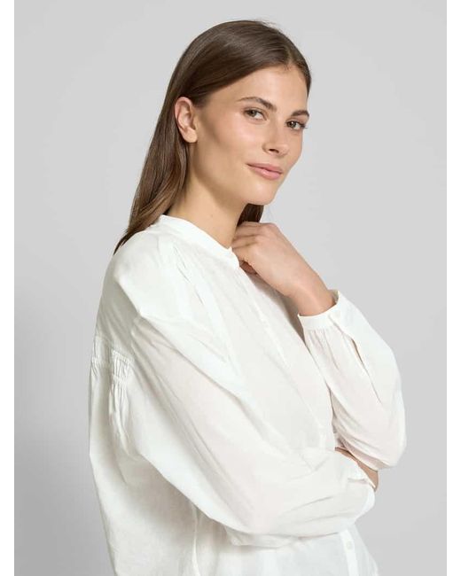 Boss White Hemdbluse mit Knopfleiste Modell 'Bizzan'