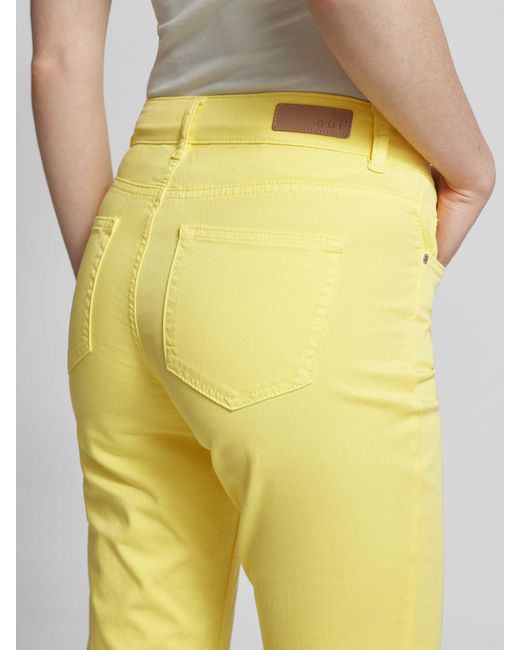 Ouí Yellow Slim Fit Jeans mit verkürztem Schnitt