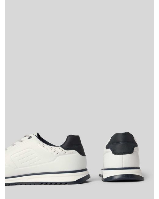 Tom Tailor Lage Sneakers Met Geperforeerd Oppervlak in het White voor heren