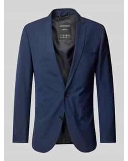 S.oliver 2-Knoops Colbert Van Viscosemix Met Reverskraag, Model 'Ultimate' in het Blue voor heren