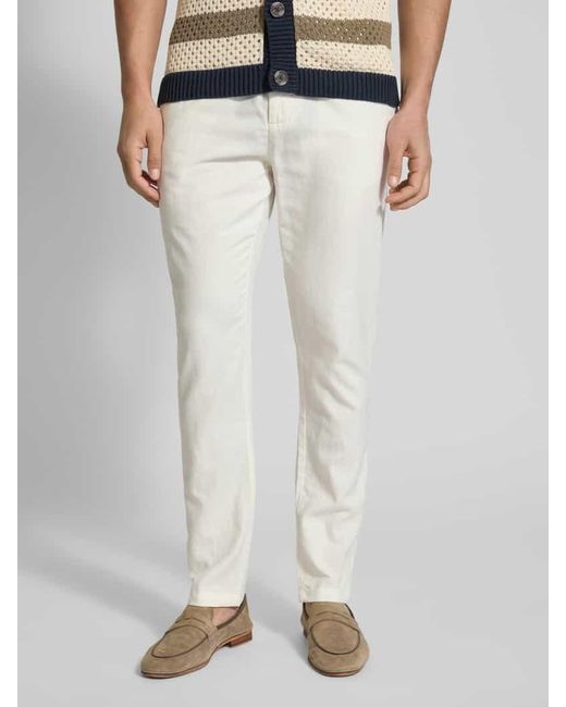 Scotch & Soda Tapered Fit Stoffhose mit Tunnelzug Modell 'WARREN' in White für Herren
