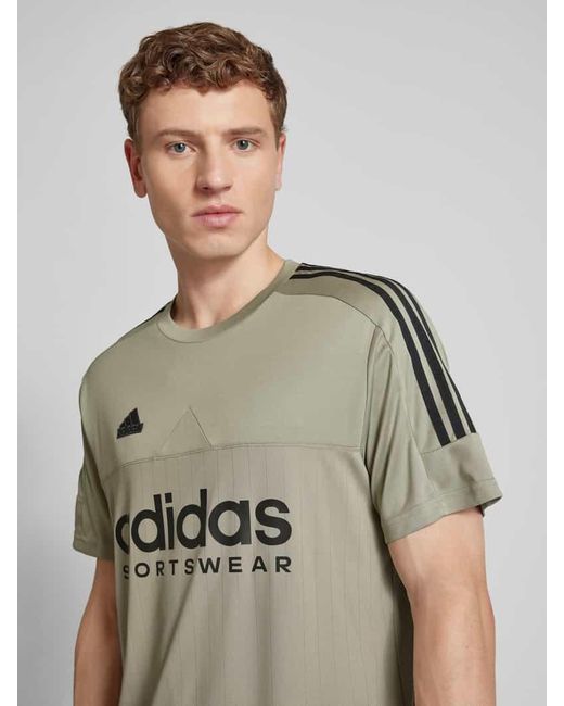 Adidas T-Shirt mit Label-Print in Gray für Herren