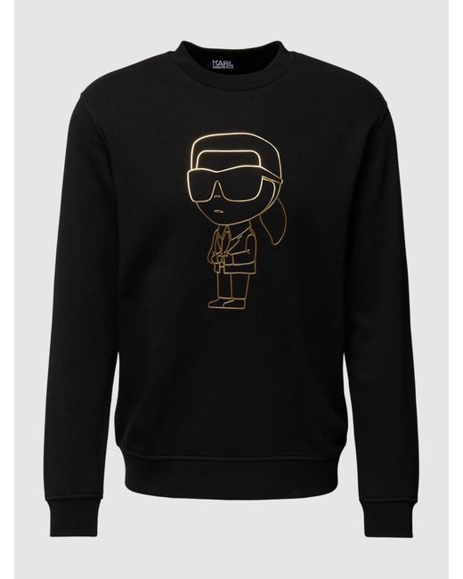 Karl Lagerfeld Sweatshirt mit Label-Print in Black für Herren
