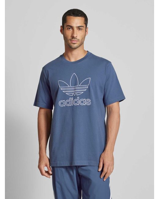 Adidas Originals T-Shirt mit Label-Stitching in Blue für Herren