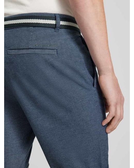 Tom Tailor Slim Fit Chino-Shorts mit Gürtel in Blue für Herren