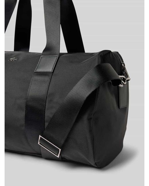 Lacoste Weekender mit Logo-Applikation aus Metall Modell 'NEOCROC' in Black für Herren