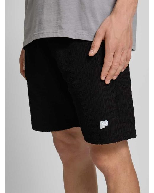 PEGADOR Shorts mit elastischem Bund Modell 'LIBCO' in Black für Herren