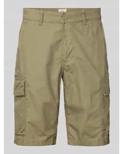 Camel Active Regular Fit Bermuda Met Cargozakken in het Green voor heren