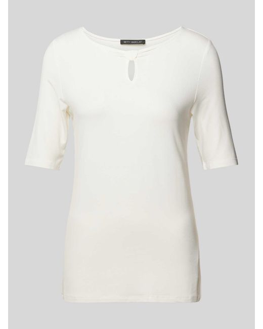 Betty Barclay T-shirt Met Druppelvormige Hals in het White