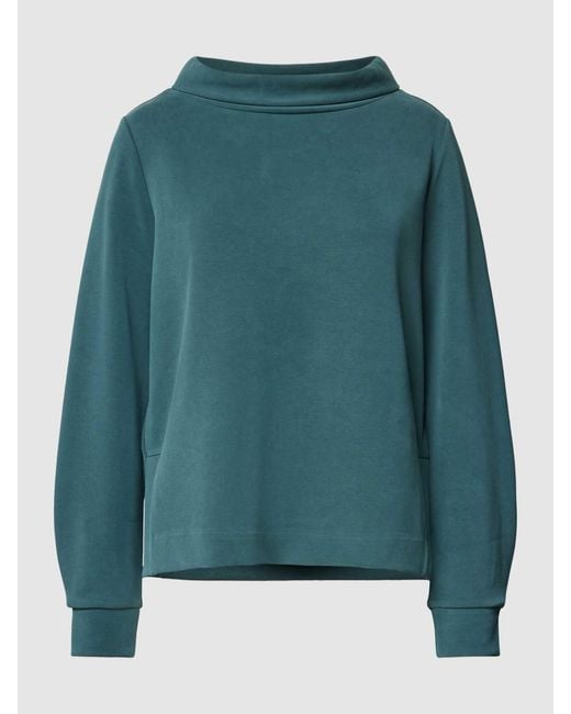 Opus Green Sweatshirt mit Stehkragen Modell 'Getsomi'