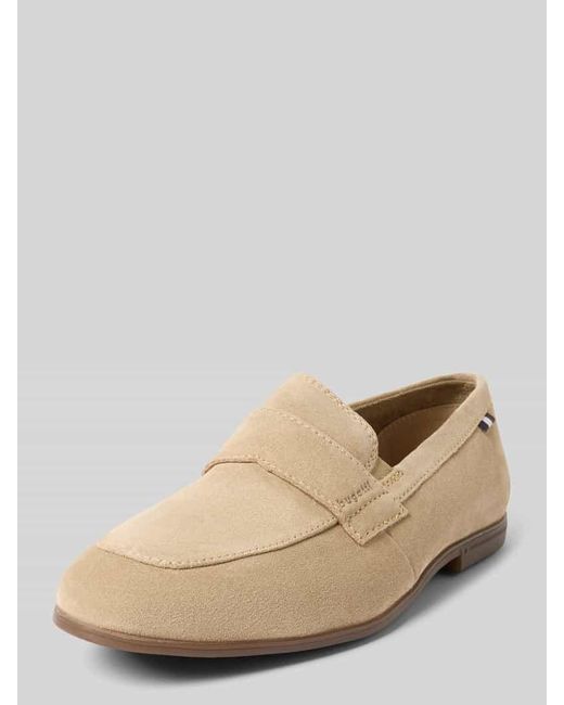 Bugatti Loafer aus Leder mit Label-Detail Modell 'Tryst' in Natural für Herren