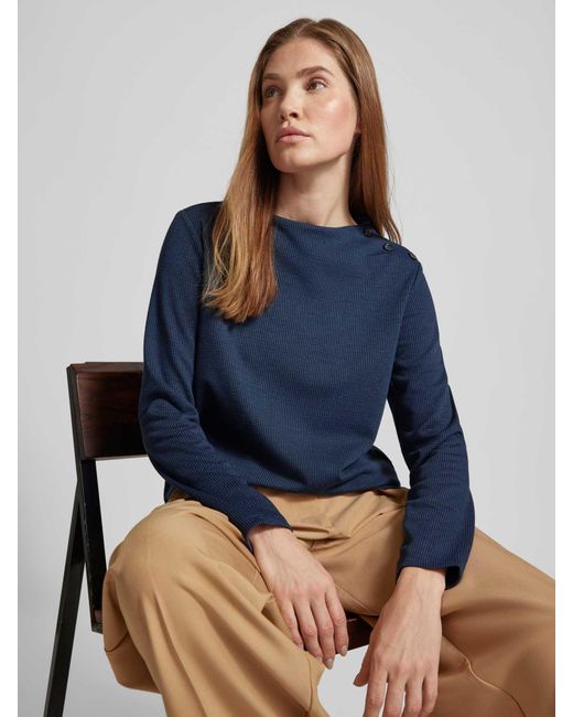 Tom Tailor Regular Fit Sweatshirt Met Viscose in het Blue