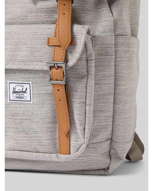 Herschel Supply Co. Rucksack mit Label-Patch Modell 'Little AmericaTM' in White für Herren