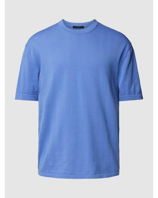Drykorn T-Shirt mit Strukturmuster Modell 'DERICO' in Blue für Herren
