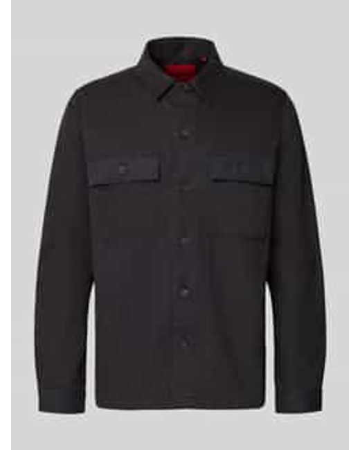 HUGO Overhemdjack Met Knoopsluiting in het Black voor heren