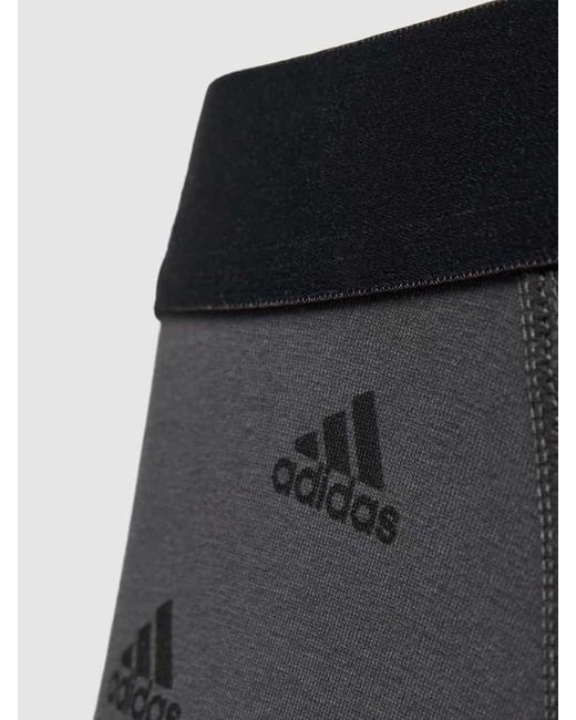 Adidas Trunks mit elastischem Label-Bund im 3er-Pack in Black für Herren