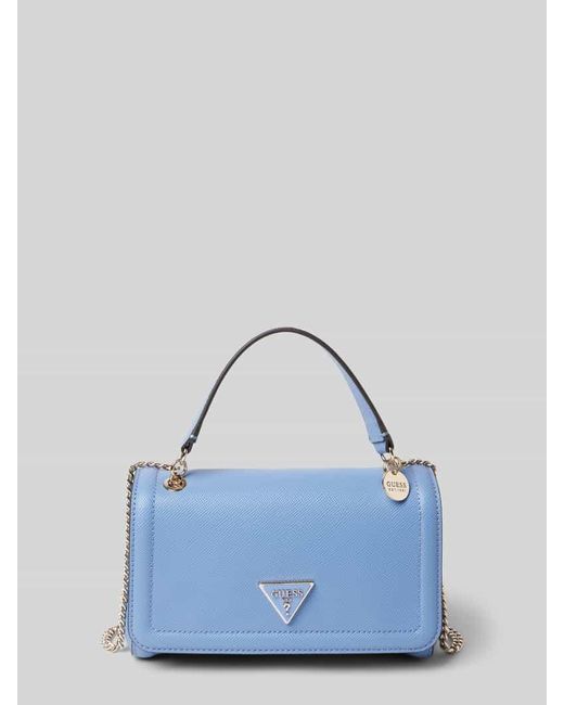 Guess Blue Handtasche Mit Label-Applikation Modell 'Noelle'