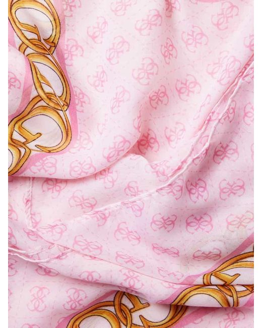 Guess Schal mit Allover-Logo-Print Modell 'NOELLE' in Pink für Herren