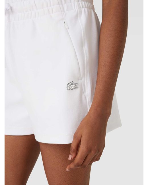 Lacoste White Shorts mit Gesäßtasche